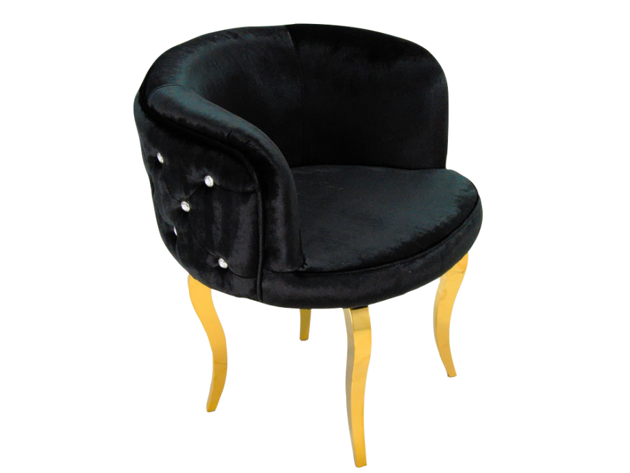 EUH – FC39 Borboru Gold fotel – black velour
