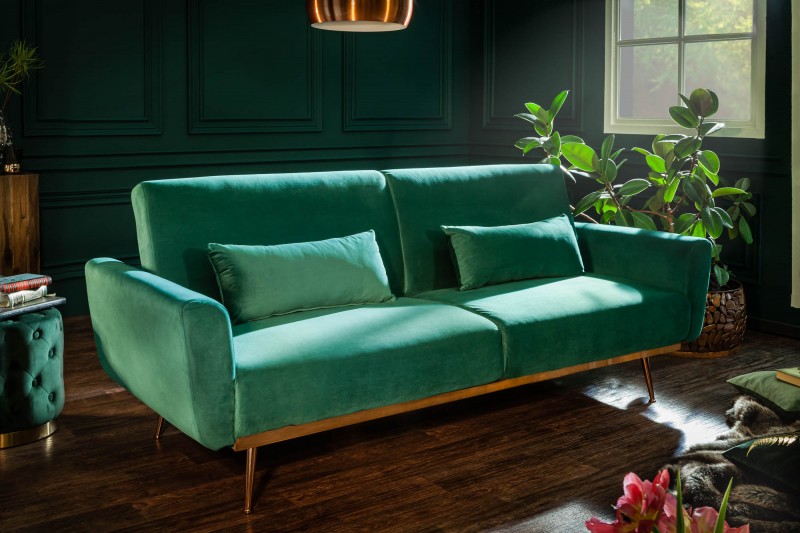 ELEGABAS bársonyszövetes kanapé smaradzöld smaragdgreen velvet 208cm 39914_1