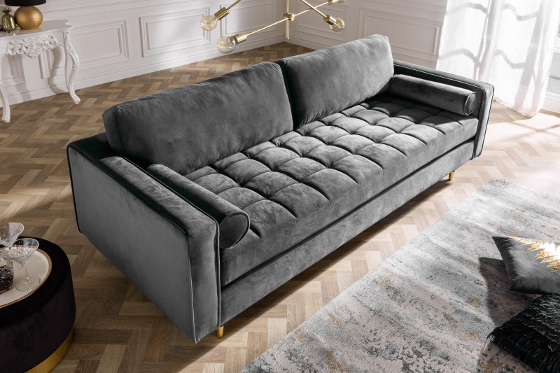 NVI – 39846 Cozy Velvet kanapé 220 – grey velvet (6)