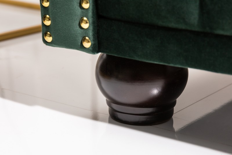 NVI - 40483 Chesterfield Velvet kétüléses kanapé - green (5)
