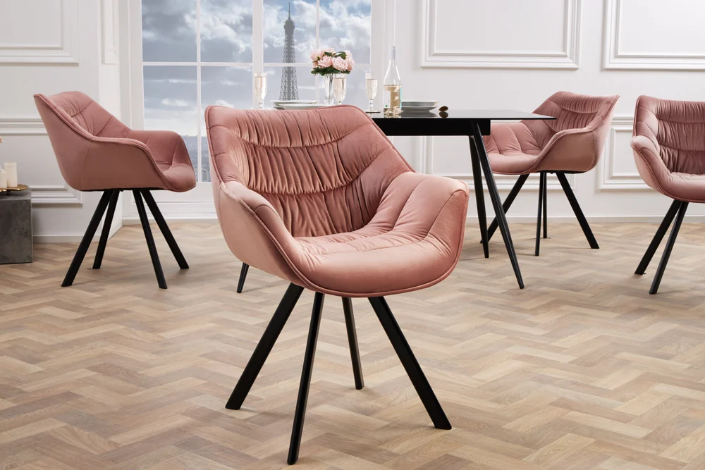 NVI - 39476 Dutch Comfort étkezőszék - altrosa velvet (2)