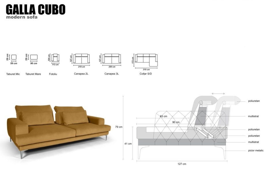 MOB – Galla Cubo kanapé 219250 – választható szövetláb (10)