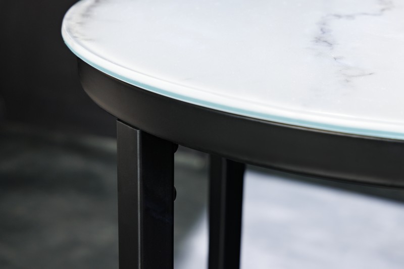 NVI – 42162 Elegance lerakóasztal ø40 – marble optik (1)