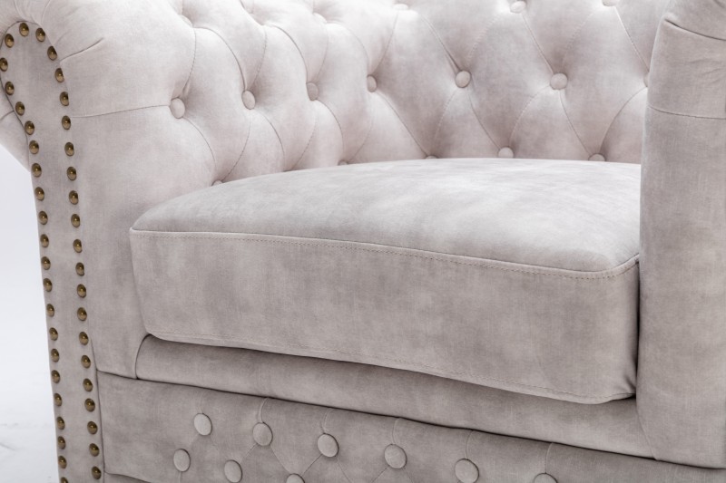 NVI - 42312 Chesterfield Velvet fotel - champagne velvet (3)