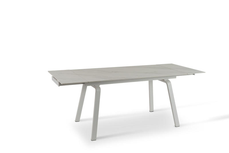 STN – Dylan 404MB kerámialapos bővíthető étkezőasztal 120-170 – white marble optik (1)