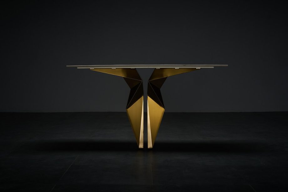 EUHO – G05B Sonett Gold konzolasztal 150 – marble (2)