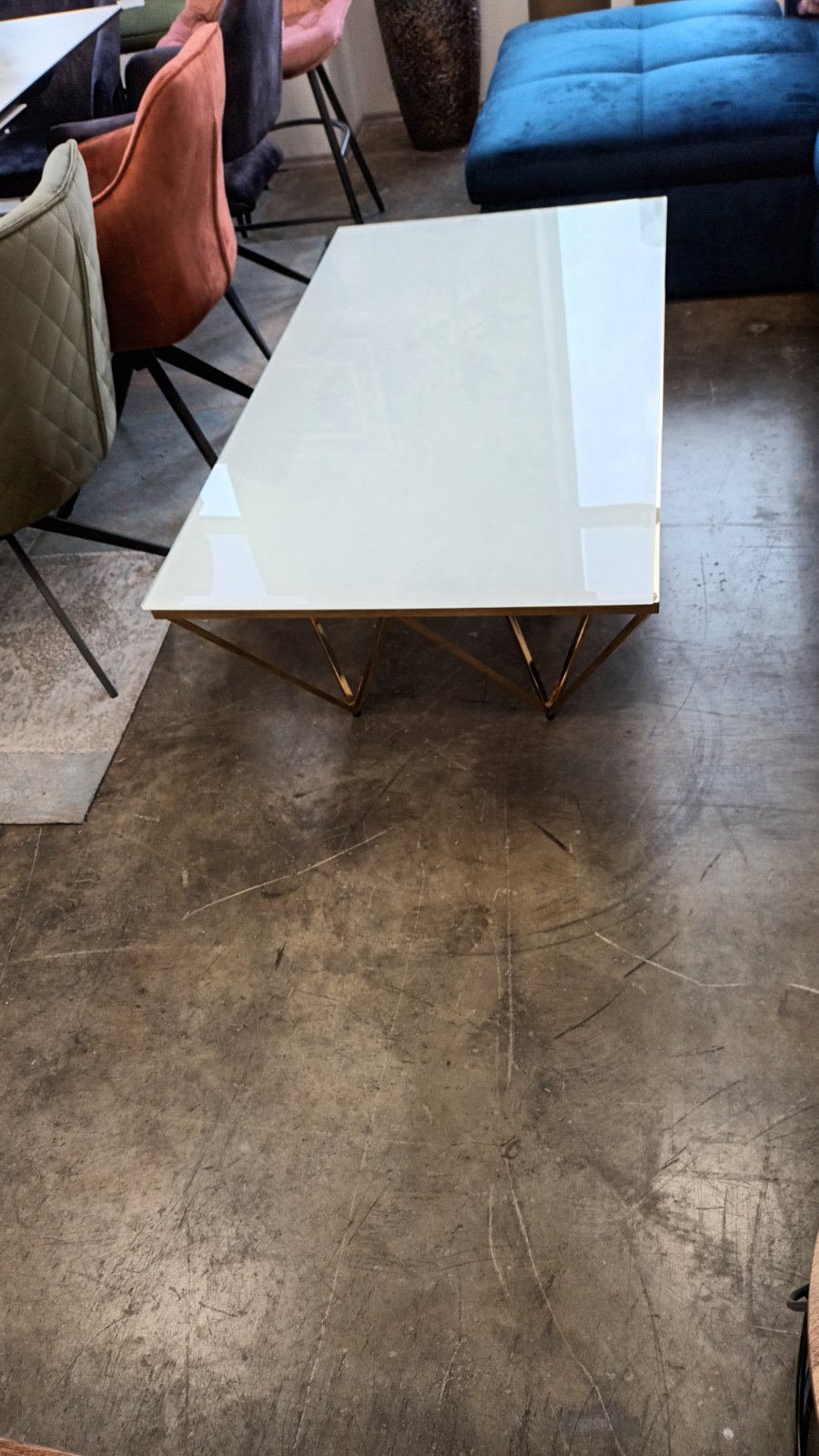CKK - Perano Gold dohányzóasztal 130x70 - white glass (9)