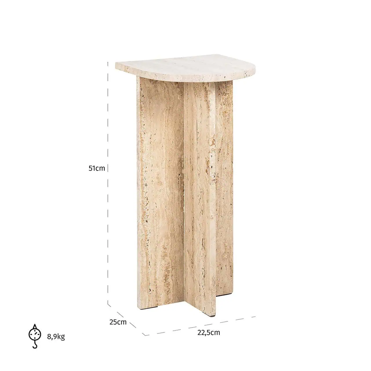 RICHMOND Interiors - 825275 Costello lerakóasztal 25 - travertine (5)
