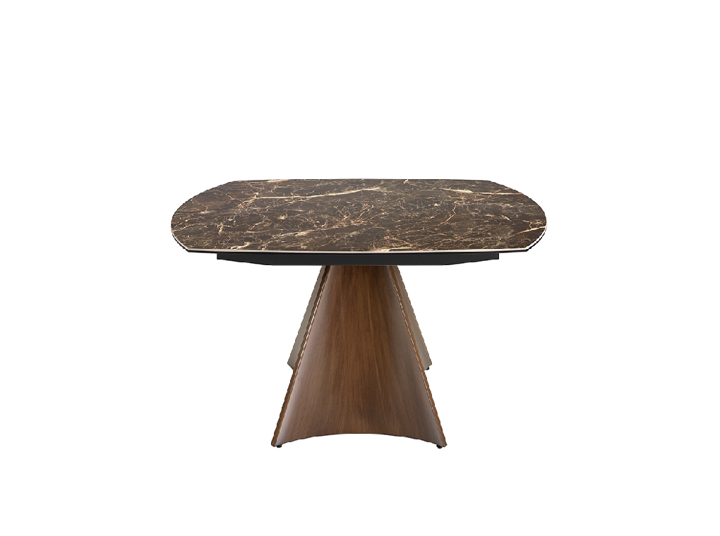 ACD - 1113 AKIRUS Walnut bővíthető kerámia étkezőasztal 135-205 - brown marble (2)