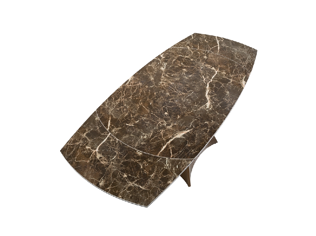 ACD - 1113 AKIRUS Walnut bővíthető kerámia étkezőasztal 135-205 - brown marble (4)