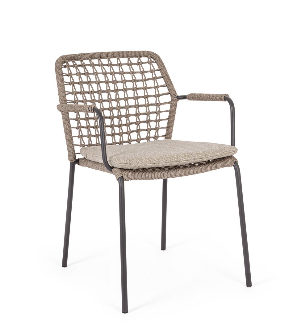 0660655 CANAR CHARCOAL CHAIR W-ARMREST W-CUSH (1)