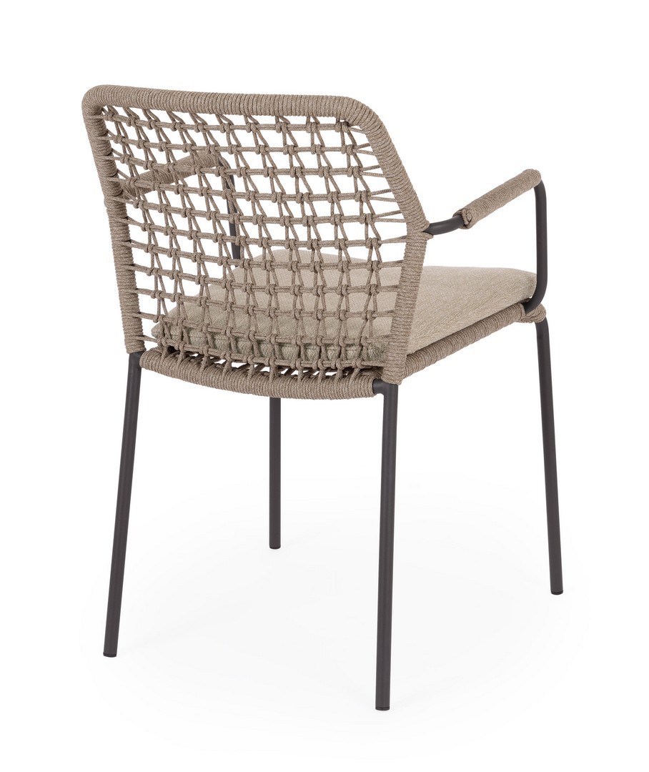 0660655 CANAR CHARCOAL CHAIR W-ARMREST W-CUSH (2)