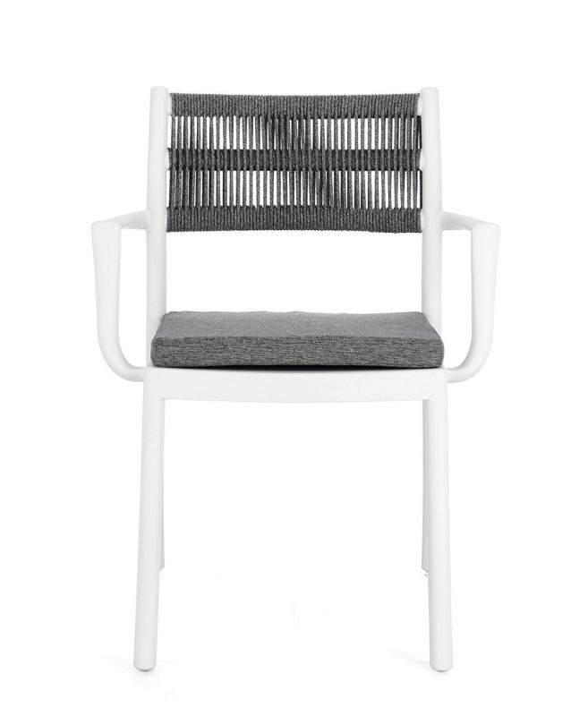 BZZ - ALVIN PP White 0650008 (rakásolható) kerti karfás étkezőszék - dark grey (7)