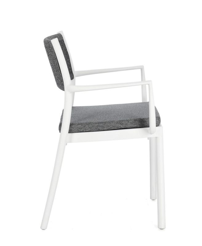 BZZ - ALVIN PP White 0650008 (rakásolható) kerti karfás étkezőszék - dark grey (9)