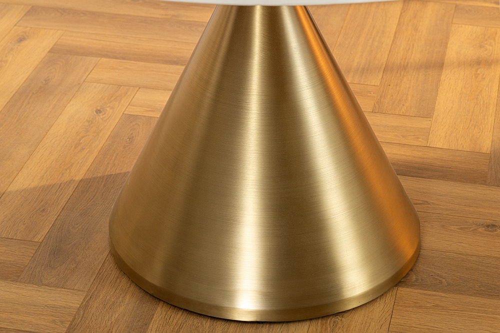 NVI - 45898 ELEGANCIA 2 Gold kerek étkezőasztal ⌀130 - white marble (7)