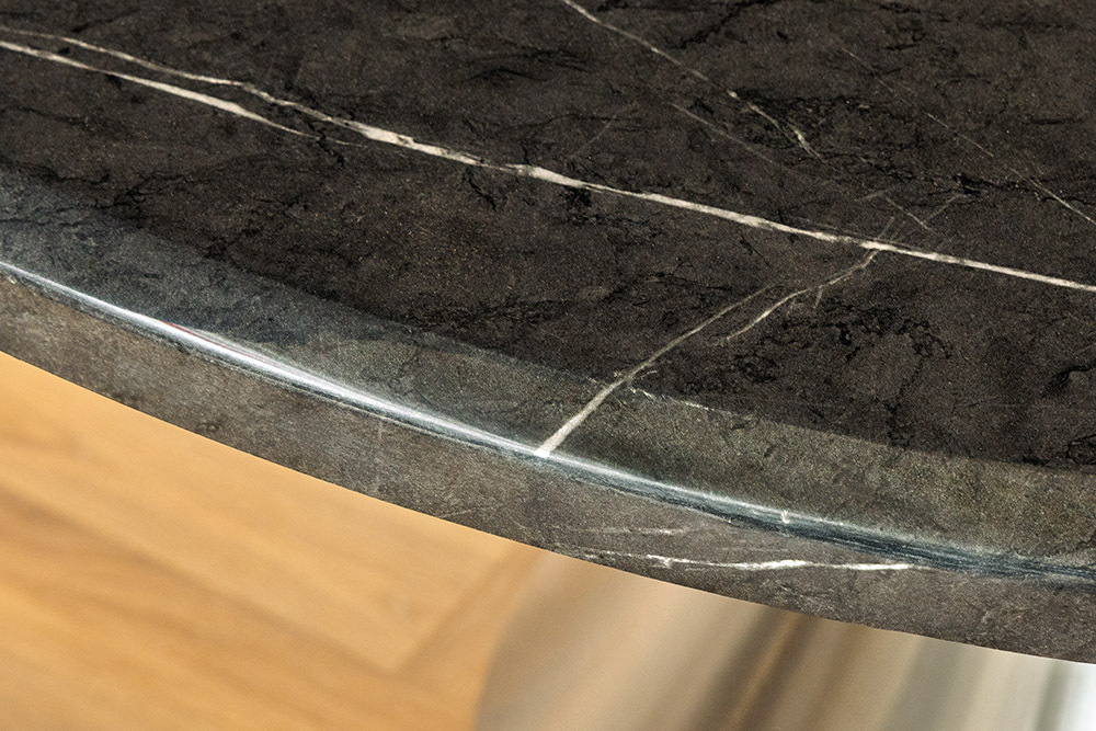 NVI - 45899 ELEGANCIA Chrome kerek étkezőasztal ⌀130 - black marble (10)