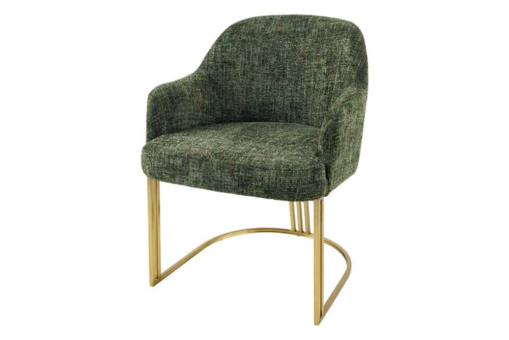 NVI - 45928 EXTRAVAGANCIA Champagne étkezőszék - dark green chenille (2)
