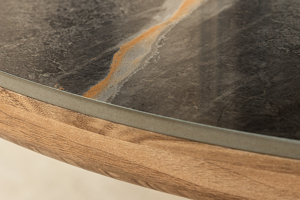 NVI - 46380 UNIQUE 4 Walnut étkezőasztal 200 - marble (8)