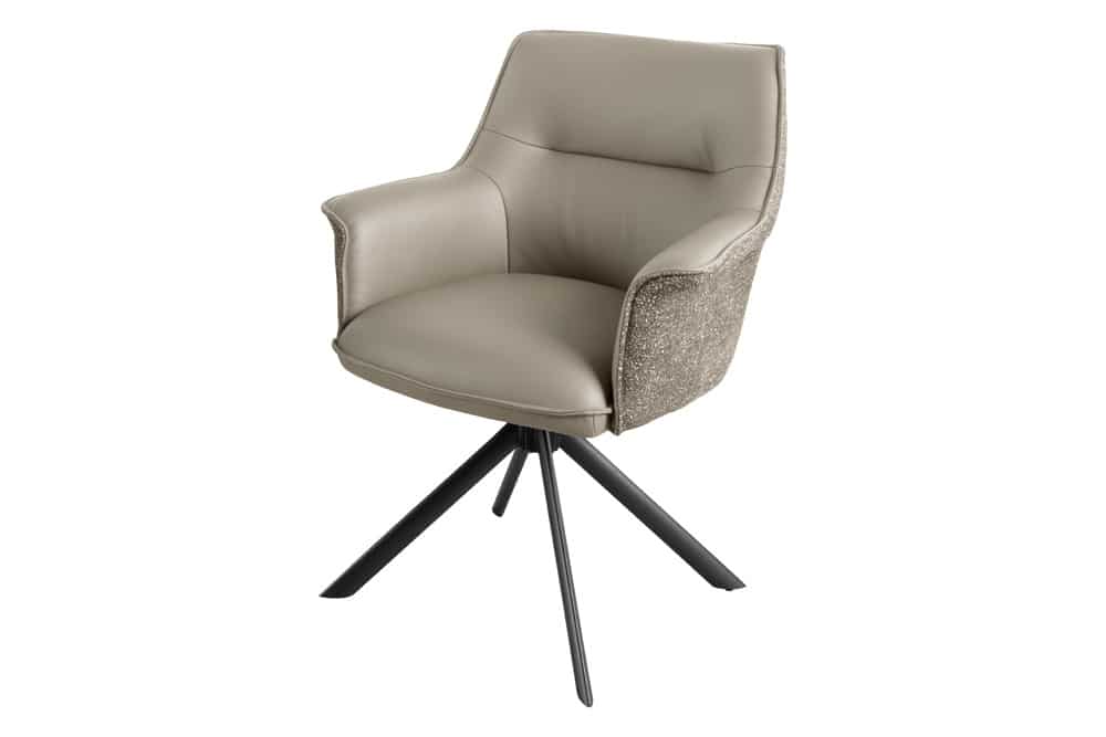 NVI - 46990 LE GRAND 1 forgó étkezőszék - taupeleather (1)