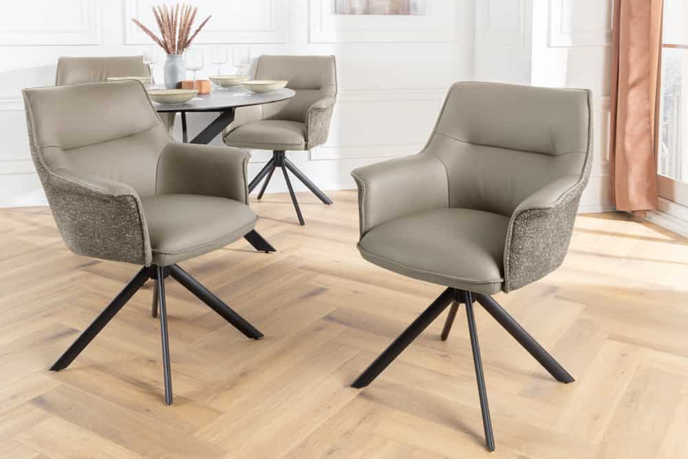 NVI - 46990 LE GRAND 1 forgó étkezőszék - taupeleather (10)