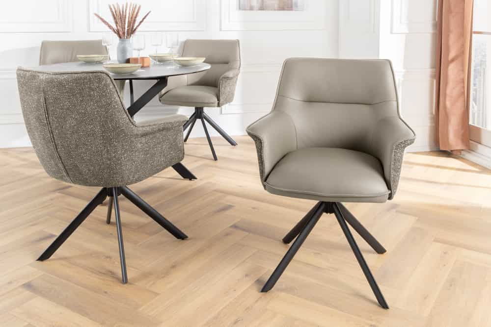 NVI - 46990 LE GRAND 1 forgó étkezőszék - taupeleather (6)