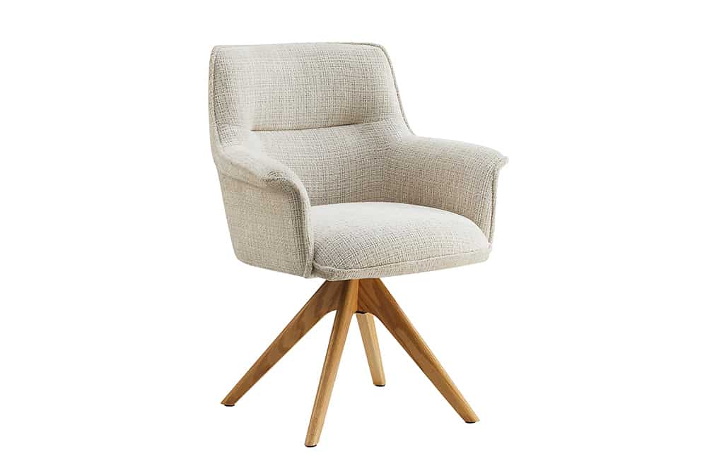 NVI - 47475 LE GRAND 2 Oak forgó étkezőszék - beige (2)