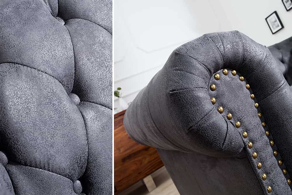 NVI - 37391 CHESTERFIELD II háromüléses kanapé 200 - grey (3)