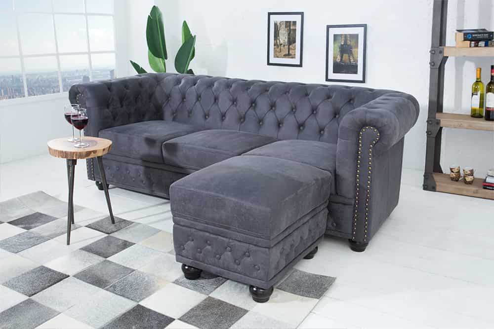 NVI - 37391 CHESTERFIELD II háromüléses kanapé 200 - grey (7)