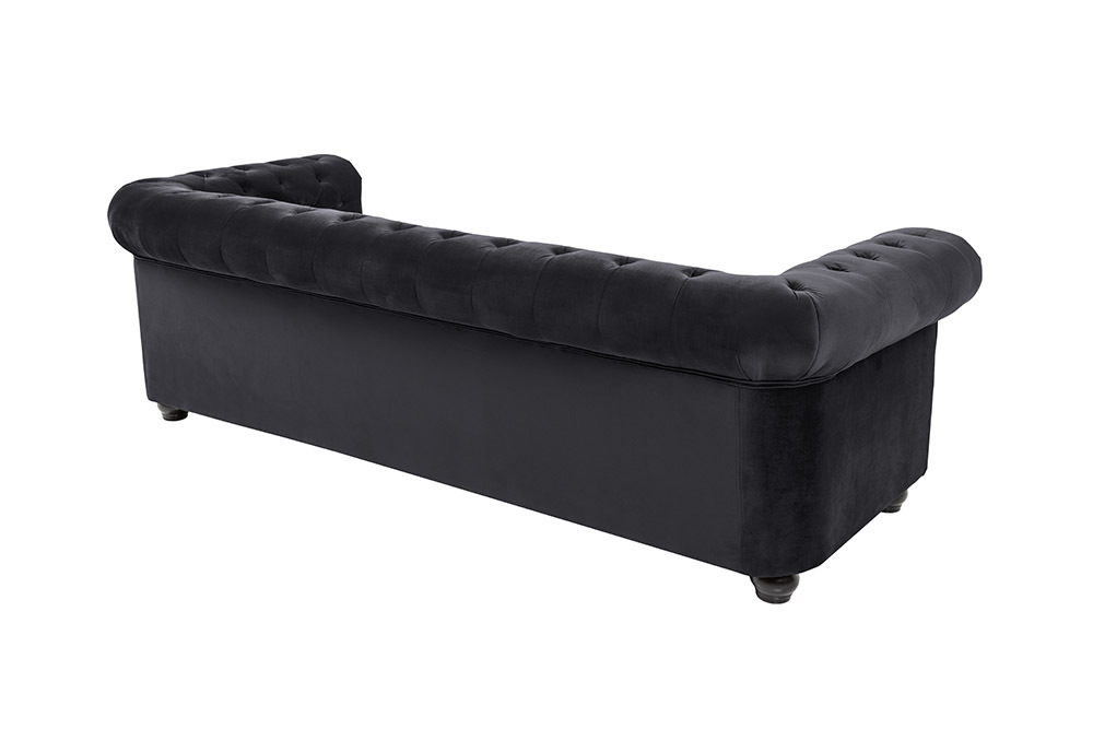 NVI - 47033 CHESTERFIELD Velvet kétüléses kanapé 205 - black velvet (11)