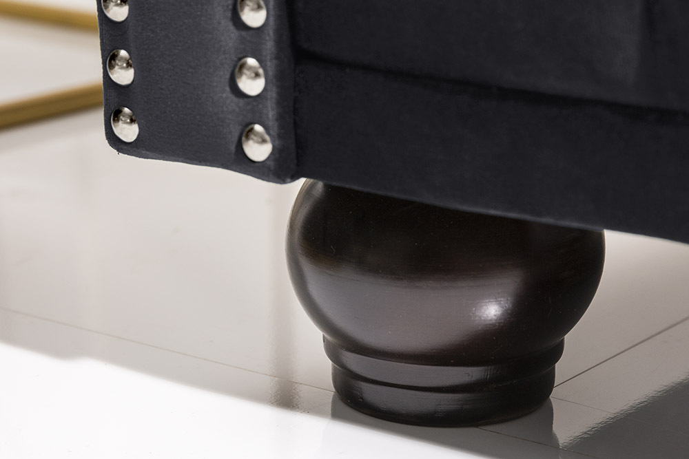 NVI - 47033 CHESTERFIELD Velvet kétüléses kanapé 205 - black velvet (8)