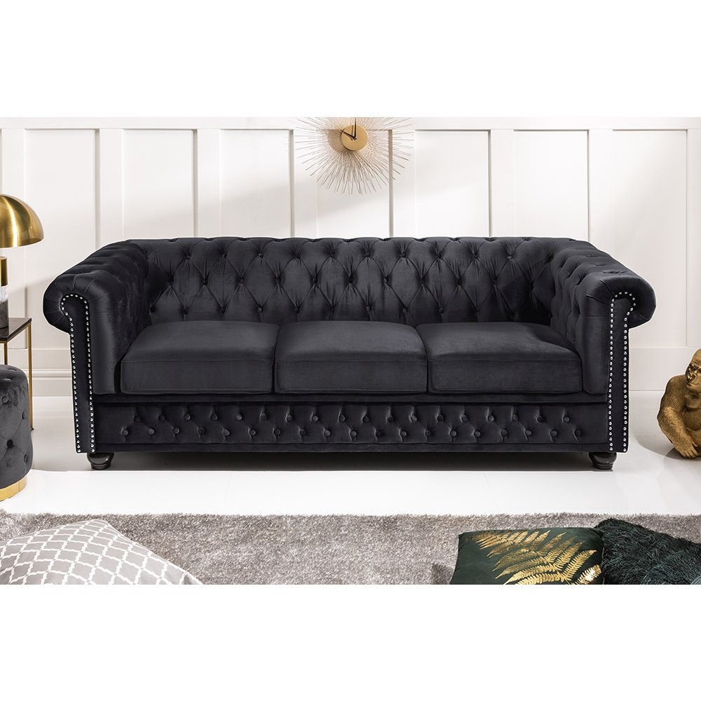 fokep_NVI - 47033 CHESTERFIELD Velvet kétüléses kanapé 205 - black velvet (5)