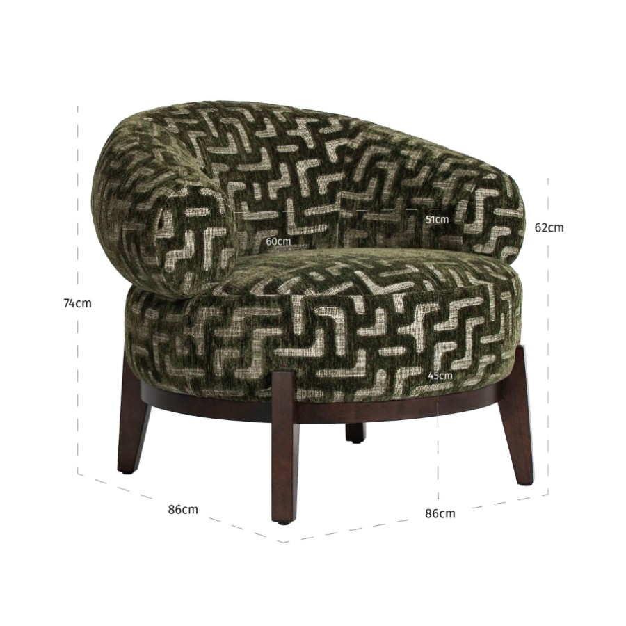 RICHMOND Interiors - 216110 Montana lounge fotel - moss labyrinth (5)