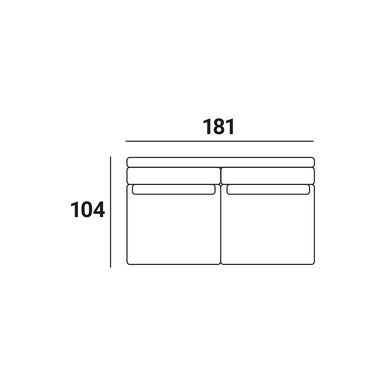 214266 - Sofa Boccaccia customized 3-seater without arms
