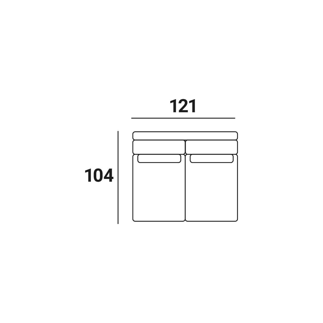 214269 - Sofa Boccaccia customized 2-seater without arms