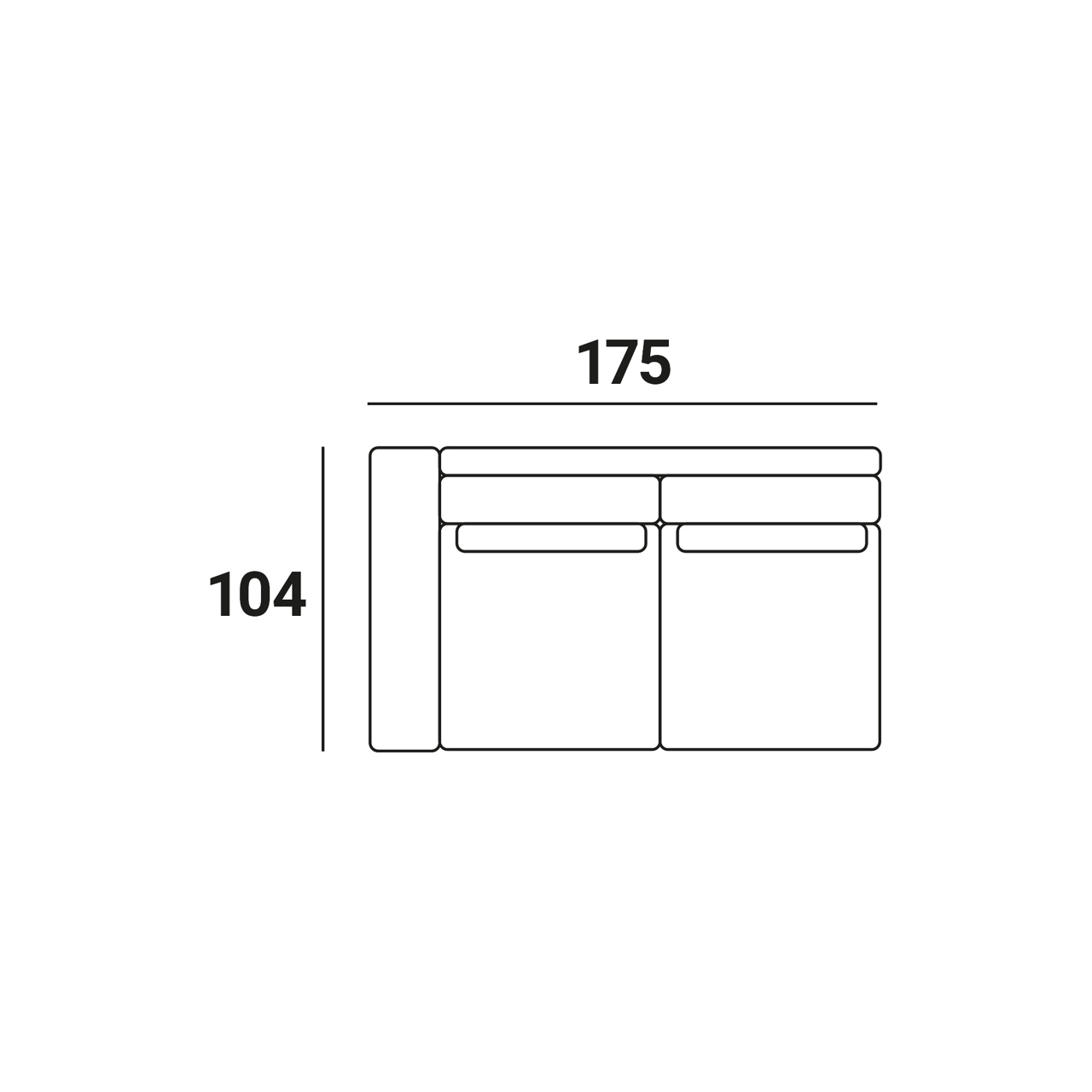 214341 - Sofa Boccaccia customized 2,5-seater arm left
