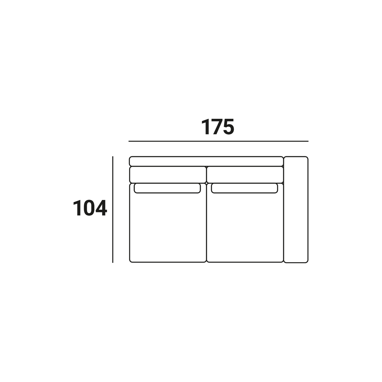 214342 - Sofa Boccaccia customized 2,5-seater arm right