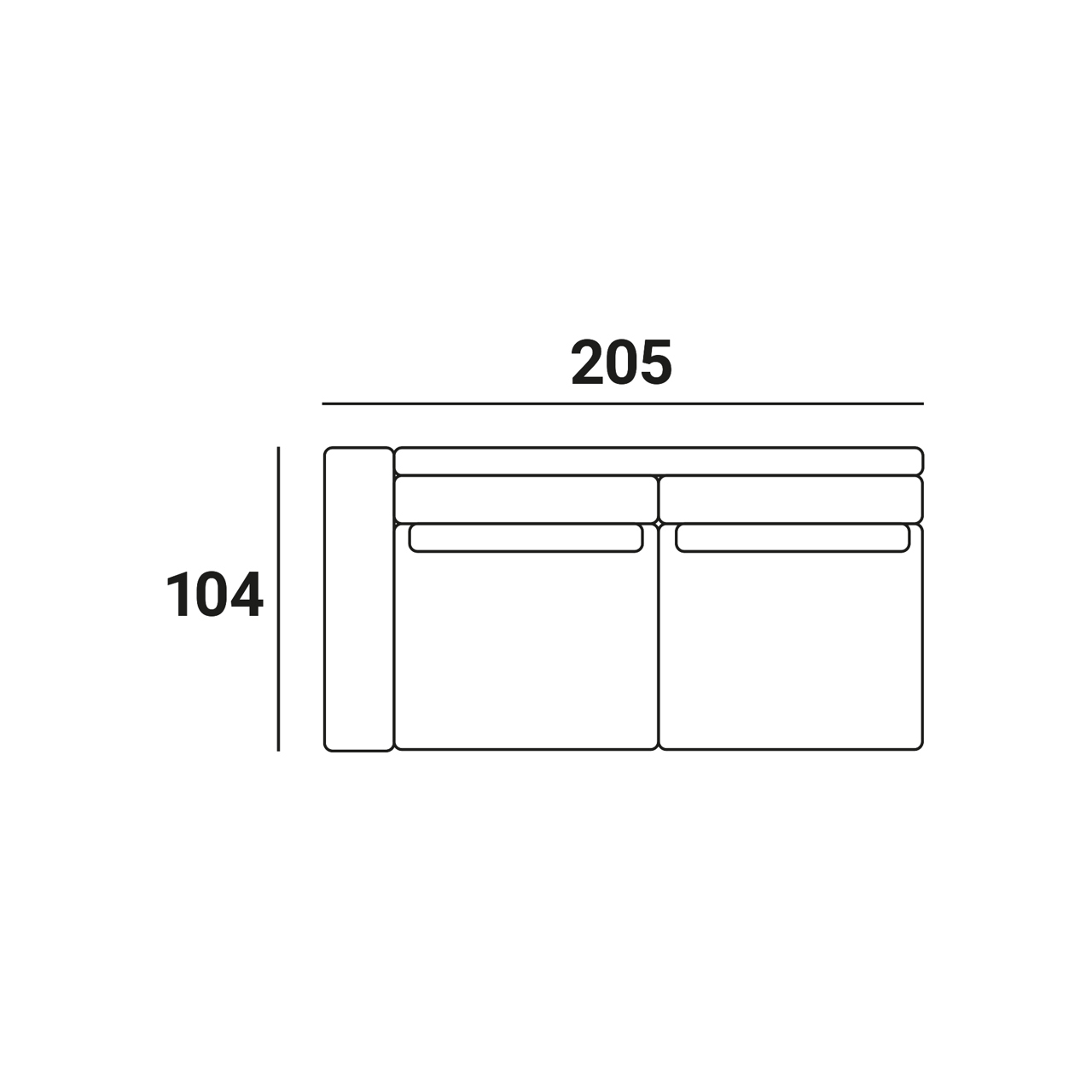 214343 - Sofa Boccaccia customized 3-seater arm left