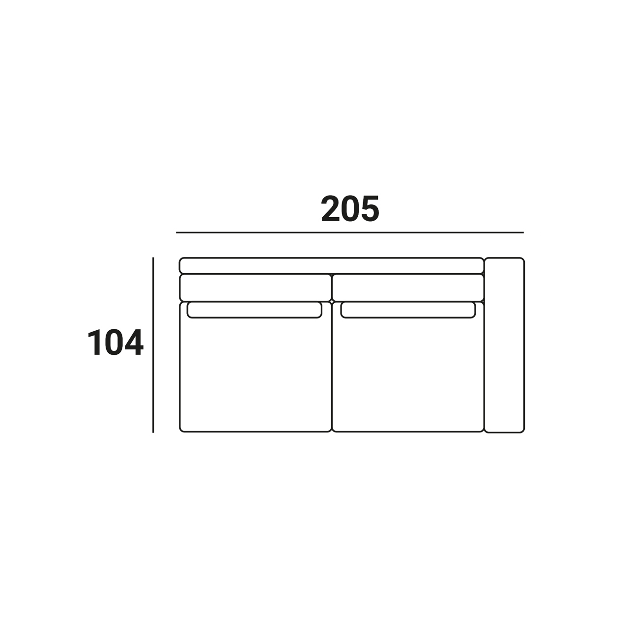 214344 - Sofa Boccaccia customized 3-seater arm right