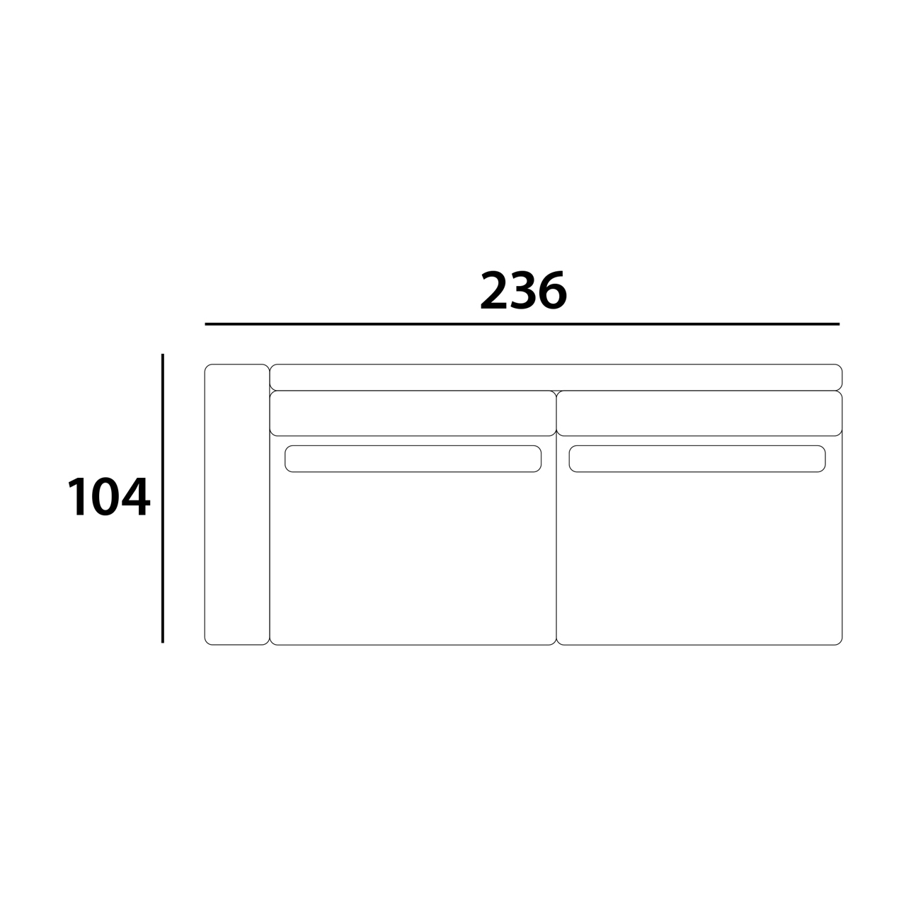 214345 - Sofa Boccaccia customized 3,5-seater arm left