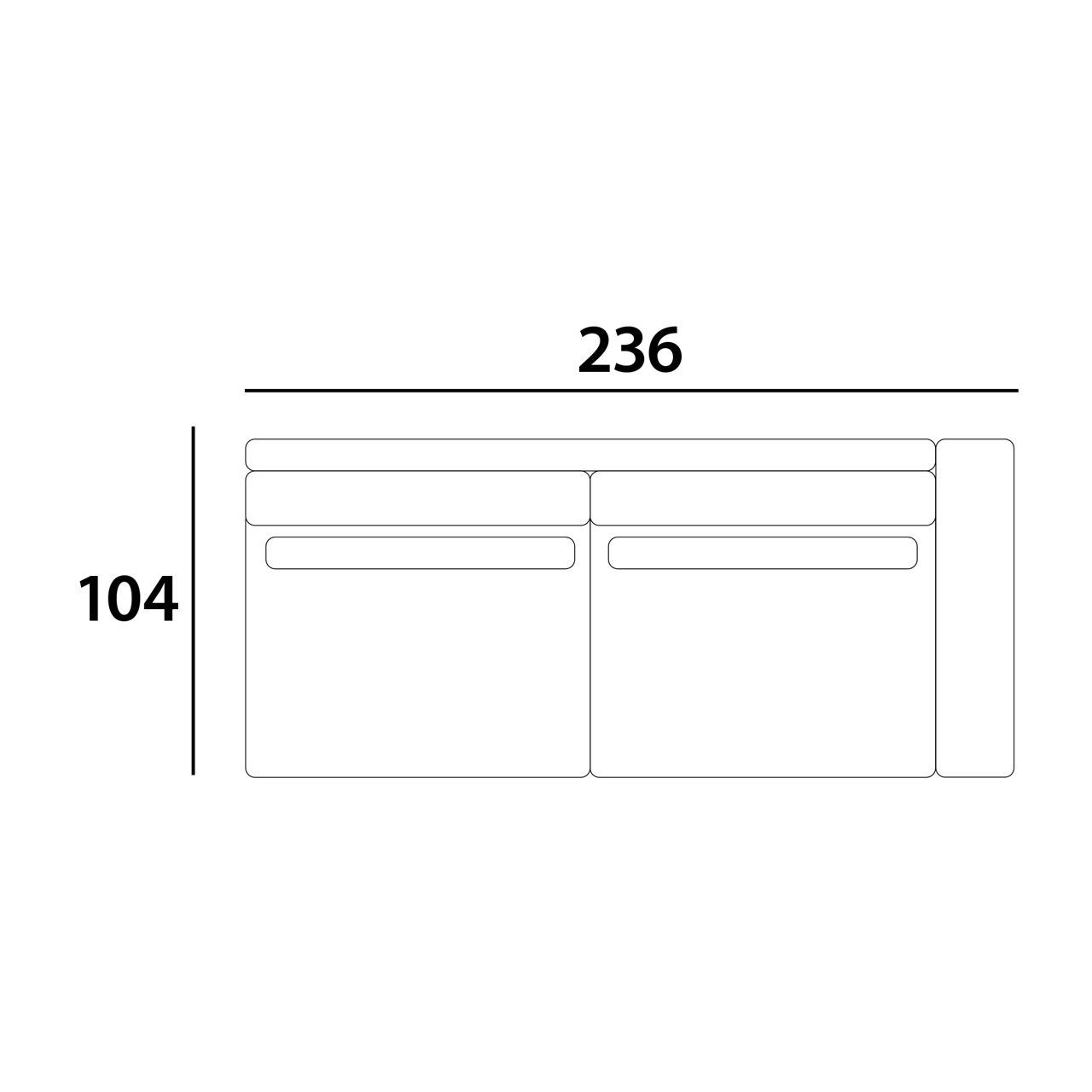 214346 - Sofa Boccaccia customized 3,5-seater arm right