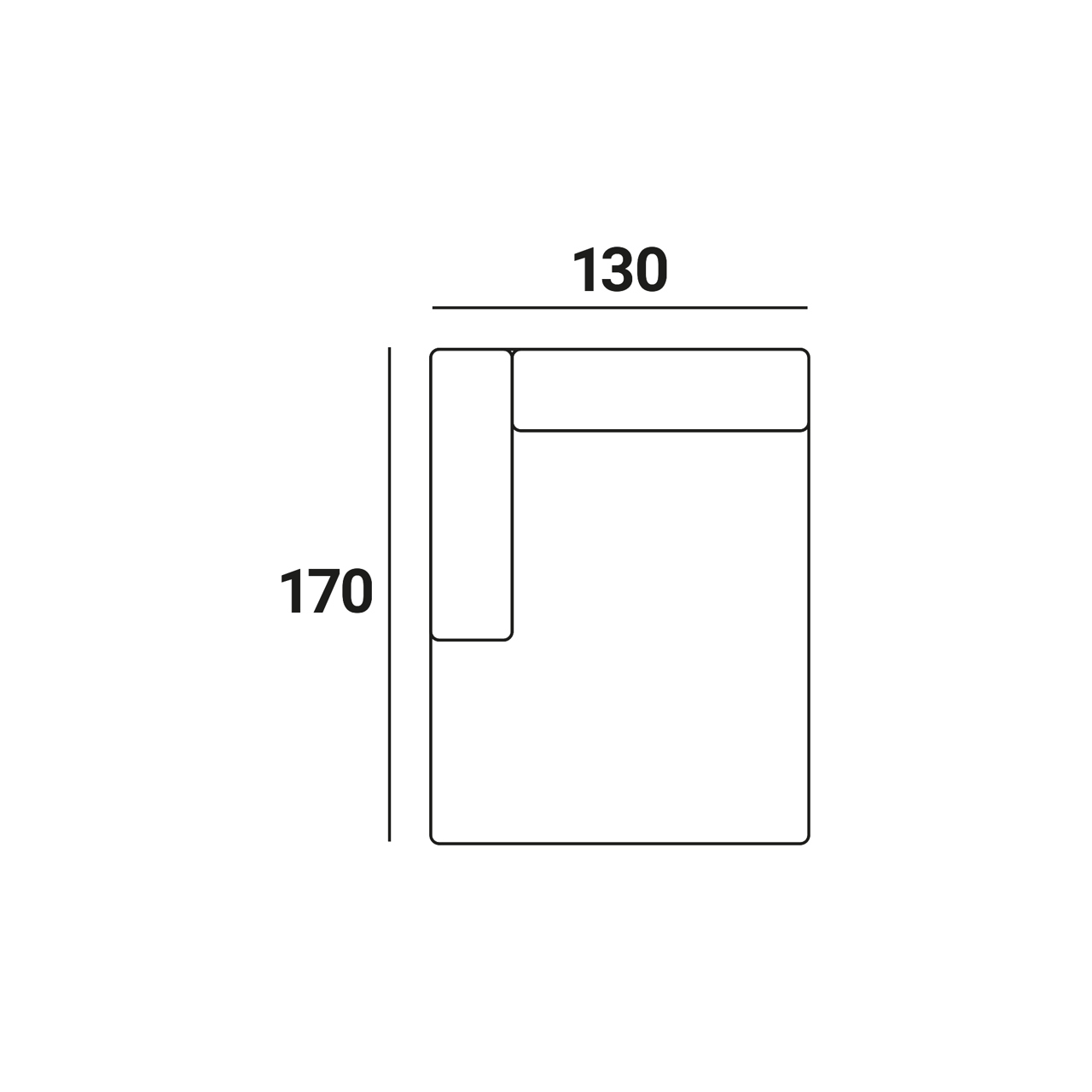 214936 - Sofa Dafina customized lounge left