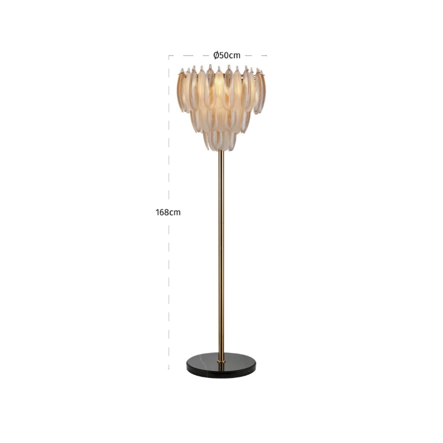 900_RICHMOND Interiors - 213859LB-0207 Chloe Brass Antique H170 állólámpa (4)