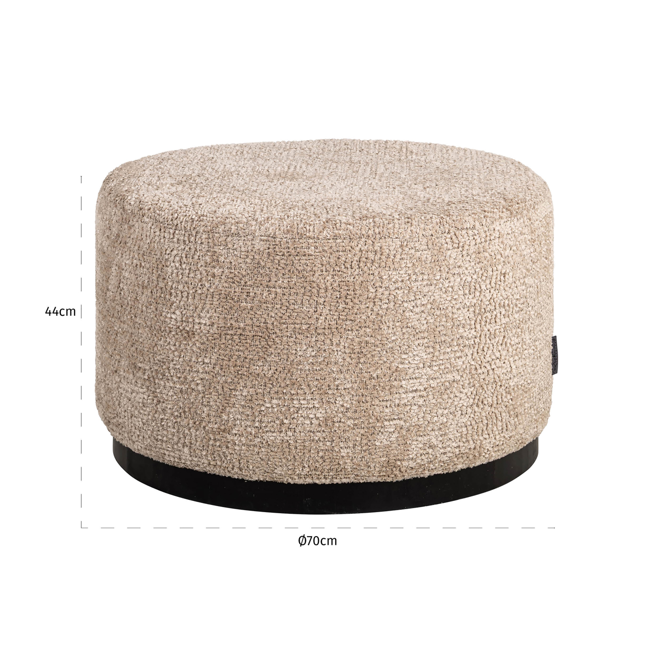 RICHMOND Interiors - 213587732 Kindal S4796 SPFR puff ⌀70 - választható szövettel (2)