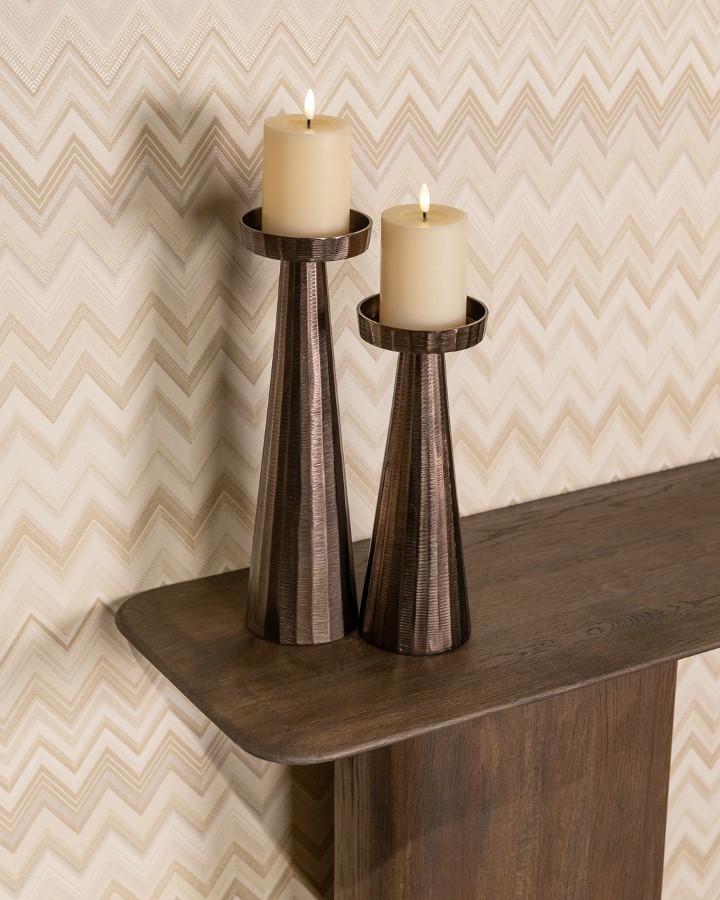 RICHMOND Interiors - 215599 Castello Oak konzolasztal 130 - smoked charchoal (1)