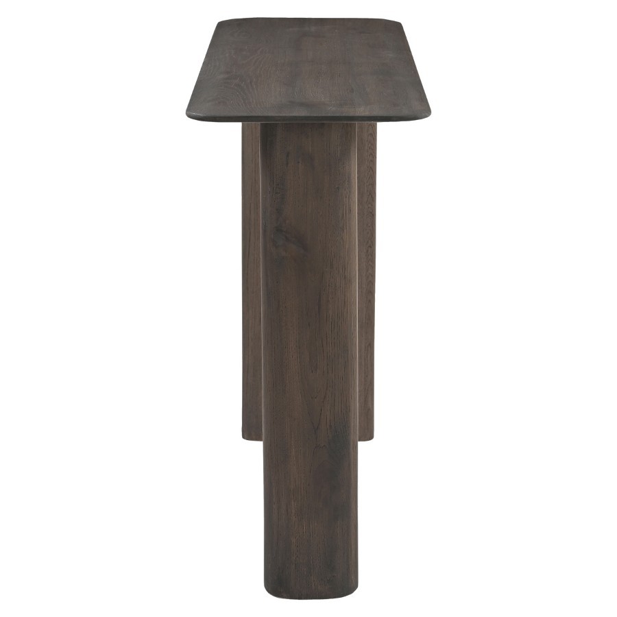 RICHMOND Interiors - 215599 Castello Oak konzolasztal 130 - smoked charchoal (6)