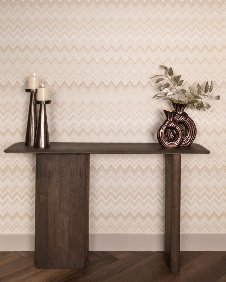 RICHMOND Interiors - 215599 Castello Oak konzolasztal 130 - smoked charchoal (7)