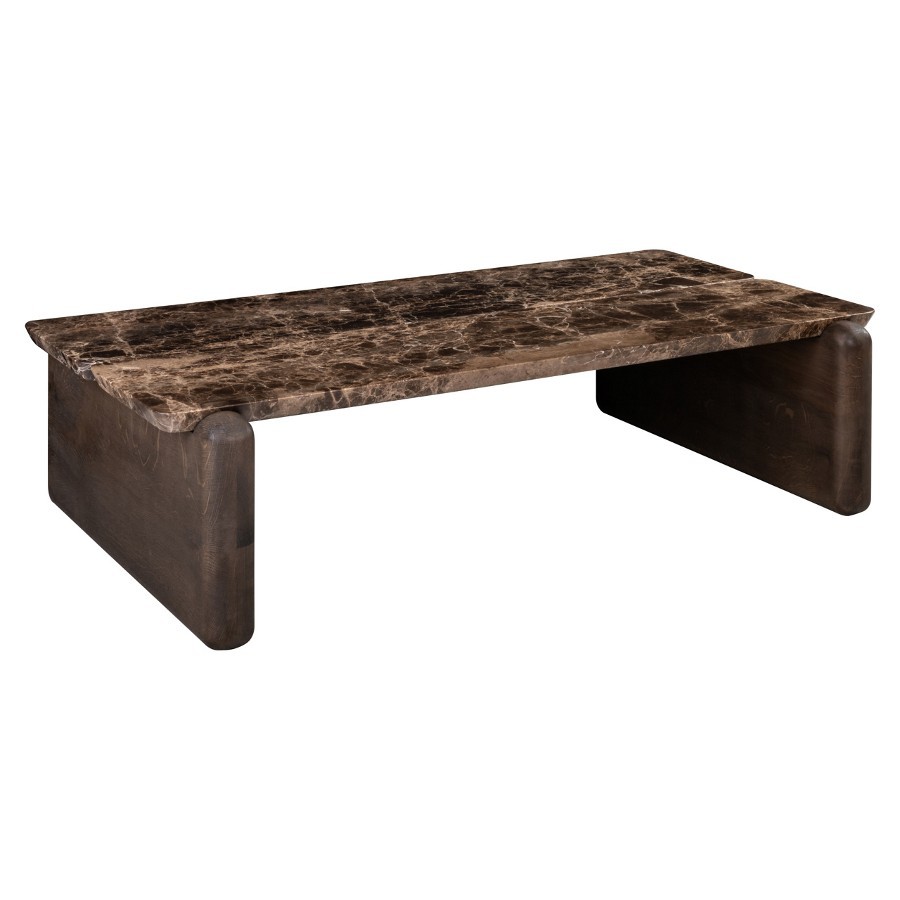 RICHMOND Interiors - 215874 Lagrasse Oak dohányzóasztal 120 - brown marble (4)