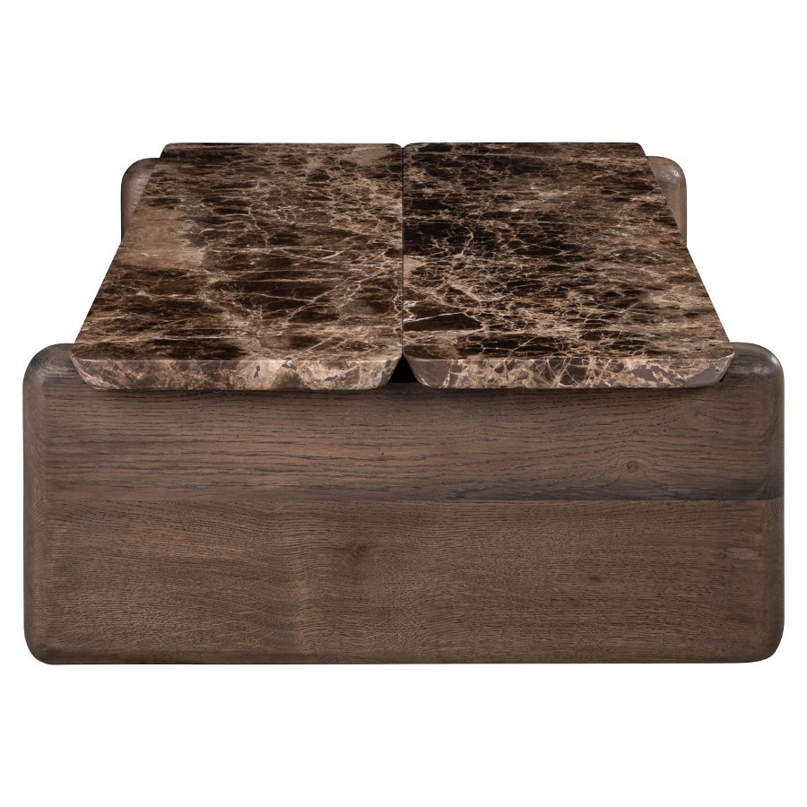 RICHMOND Interiors - 215874 Lagrasse Oak dohányzóasztal 120 - brown marble (6)