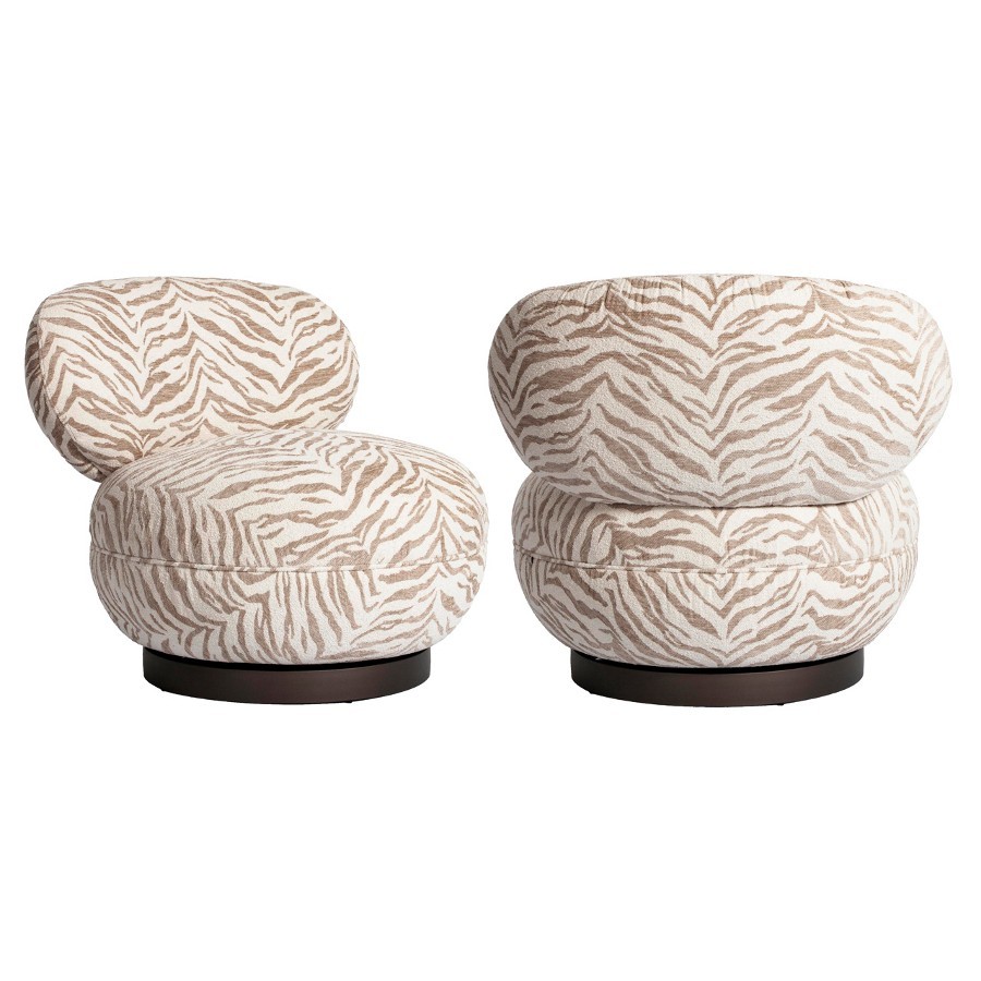 RICHMOND Interiors - 216043 Jace S4736 forgófotel (opc. puffal) - beige tiger (1)