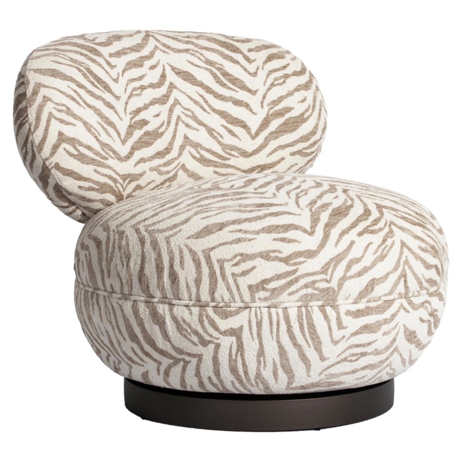 RICHMOND Interiors - 216043 Jace S4736 forgófotel (opc. puffal) - beige tiger (4)